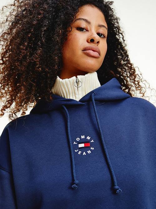 Tommy Hilfiger Logo Embroidery Ženske Obleke Modra | TH962QRT