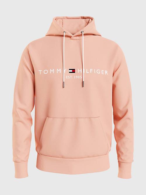 Tommy Hilfiger Logo Moški Pulover s kapuco Oranžna | TH693UEX