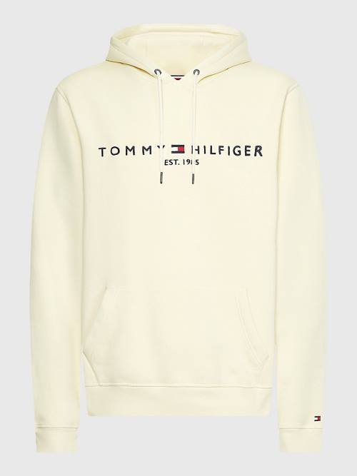 Tommy Hilfiger Logo Moški Pulover s kapuco Rumena | TH768DXQ