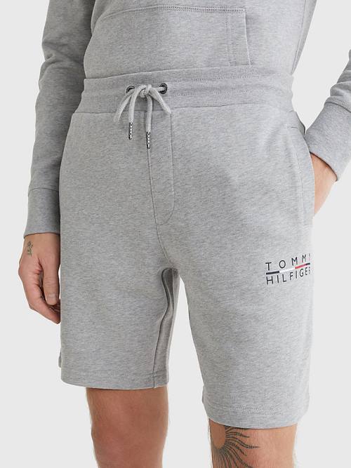 Tommy Hilfiger Logo Sweat Moški Kratke Hlače Siva | TH430NRT