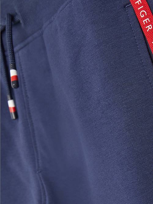 Tommy Hilfiger Logo Tape Joggers Fantje Hlače Modra | TH279JYL