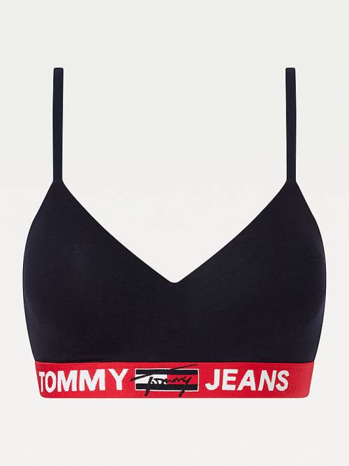 Tommy Hilfiger Logo Underband Padded Bralette Ženske Spodnje Perilo Modra | TH753LZA