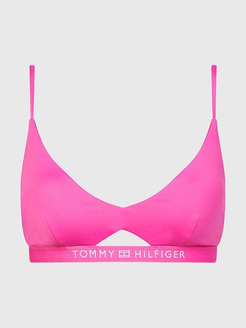 Tommy Hilfiger Logo Waistband Bikini Bralette Ženske Kopalke Roza | TH967HDO