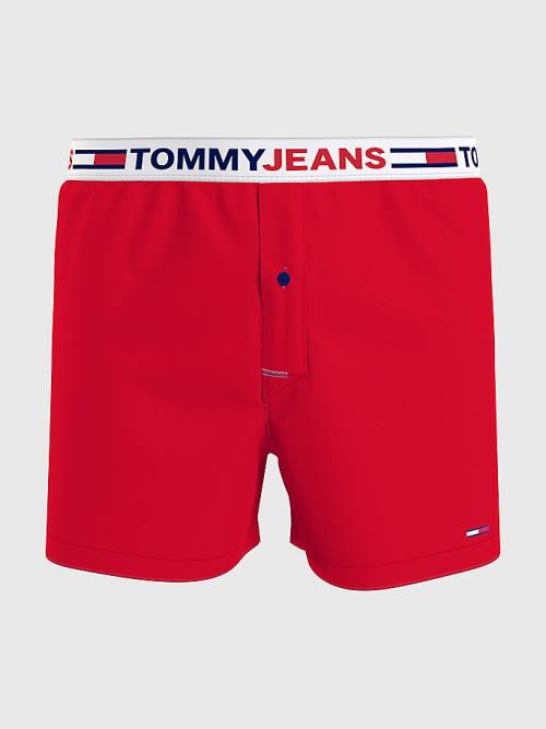 Tommy Hilfiger Logo Waistband Boxer Shorts Moški Spodnje Perilo Rdeča | TH589YAJ