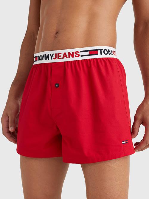 Tommy Hilfiger Logo Waistband Boxer Shorts Moški Spodnje Perilo Rdeča | TH589YAJ