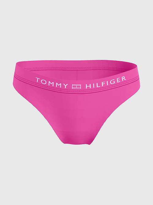 Tommy Hilfiger Logo Waistband Brazilian Bikini Bottoms Ženske Kopalke Roza | TH827VLT