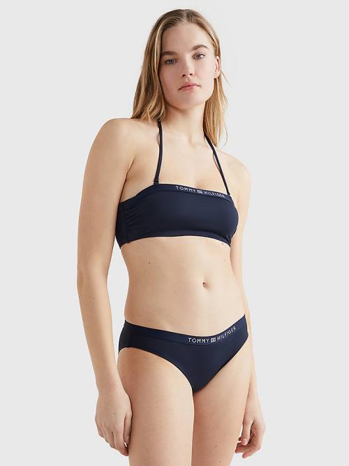 Tommy Hilfiger Logo Waistband Classic Bikini Bottoms Ženske Kopalke Modra | TH045YRQ