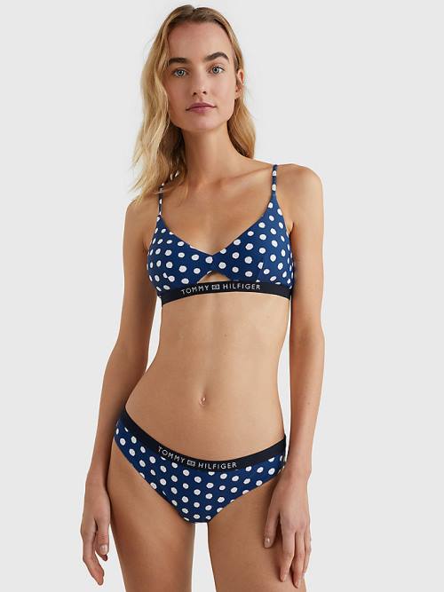 Tommy Hilfiger Logo Waistband Classic Bikini Bottoms Ženske Kopalke Modra | TH071NHP