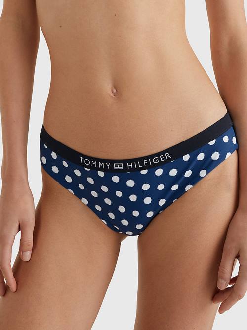 Tommy Hilfiger Logo Waistband Classic Bikini Bottoms Ženske Kopalke Modra | TH071NHP