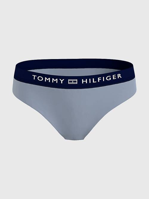 Tommy Hilfiger Logo Waistband Classic Bikini Bottoms Ženske Kopalke Modra | TH082KGD