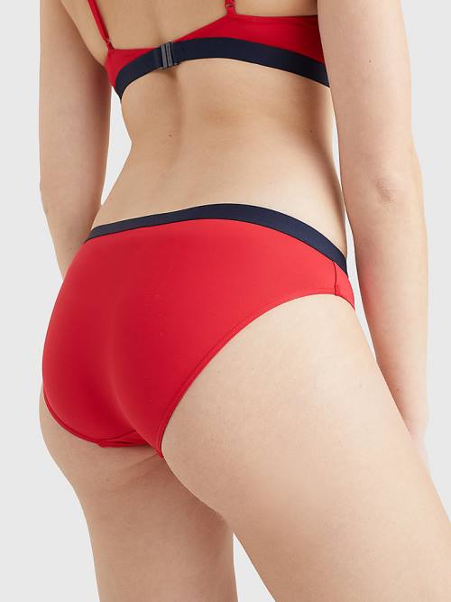 Tommy Hilfiger Logo Waistband Classic Bikini Bottoms Ženske Kopalke Rdeča | TH496VPA