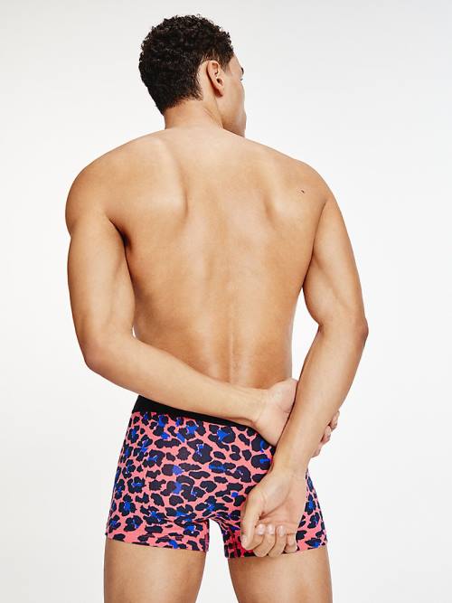 Tommy Hilfiger Logo Waistband Print Trunks Moški Spodnje Perilo Roza | TH541GPL