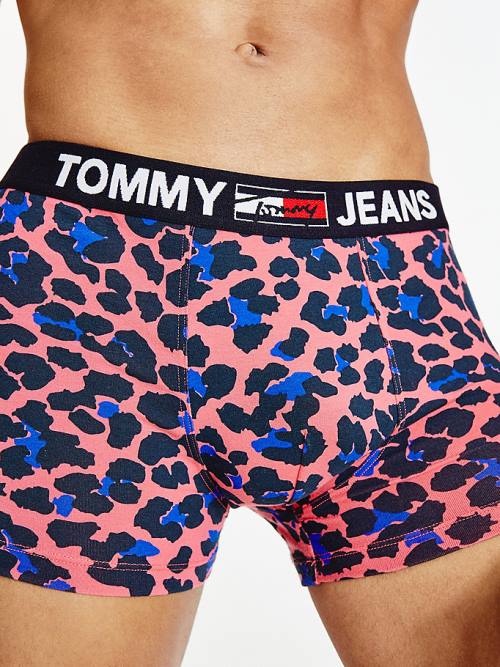 Tommy Hilfiger Logo Waistband Print Trunks Moški Spodnje Perilo Roza | TH541GPL