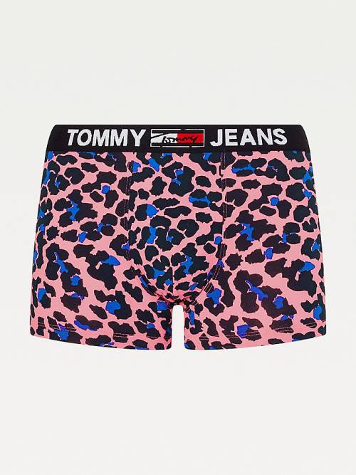 Tommy Hilfiger Logo Waistband Print Trunks Moški Spodnje Perilo Roza | TH541GPL