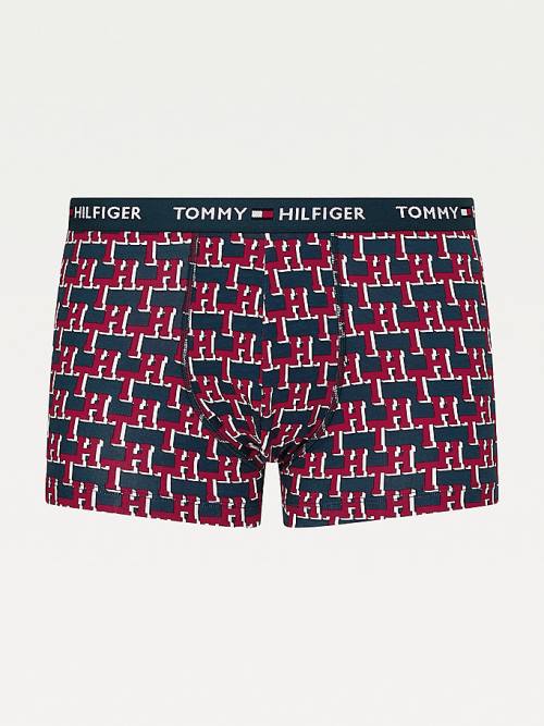 Tommy Hilfiger Logo Waistband Print Trunks Moški Spodnje Perilo Bež | TH640ZTP