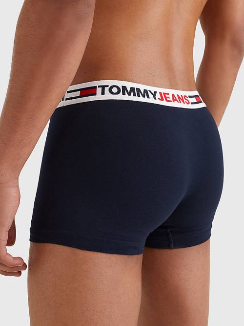 Tommy Hilfiger Logo Waistband Trunks Moški Spodnje Perilo Modra | TH497ZCE