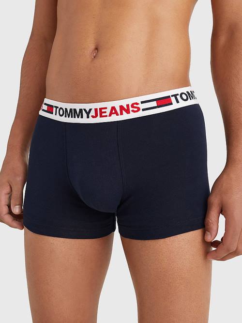 Tommy Hilfiger Logo Waistband Trunks Moški Spodnje Perilo Modra | TH497ZCE