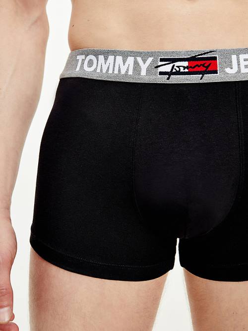 Tommy Hilfiger Logo Waistband Trunks Moški Spodnje Perilo Črna | TH830QMD