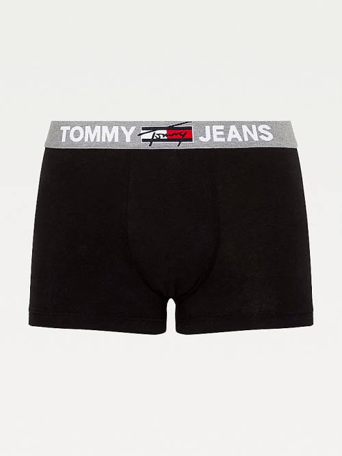 Tommy Hilfiger Logo Waistband Trunks Moški Spodnje Perilo Črna | TH830QMD