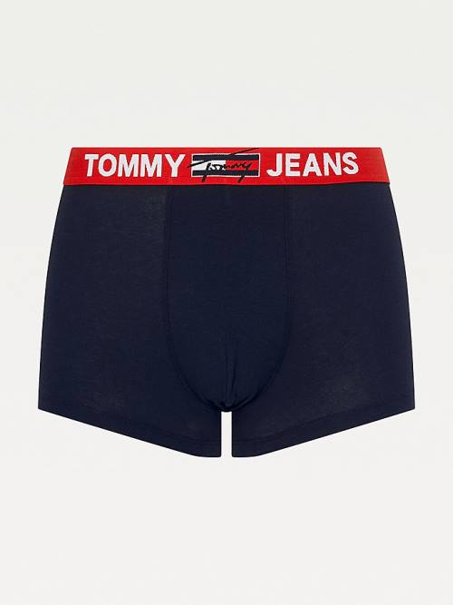 Tommy Hilfiger Logo Waistband Trunks Moški Spodnje Perilo Modra | TH892TZQ