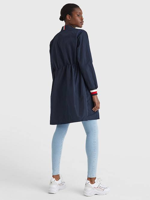 Tommy Hilfiger Longline Bomber Coat Ženske Jakne Modra | TH159WAV