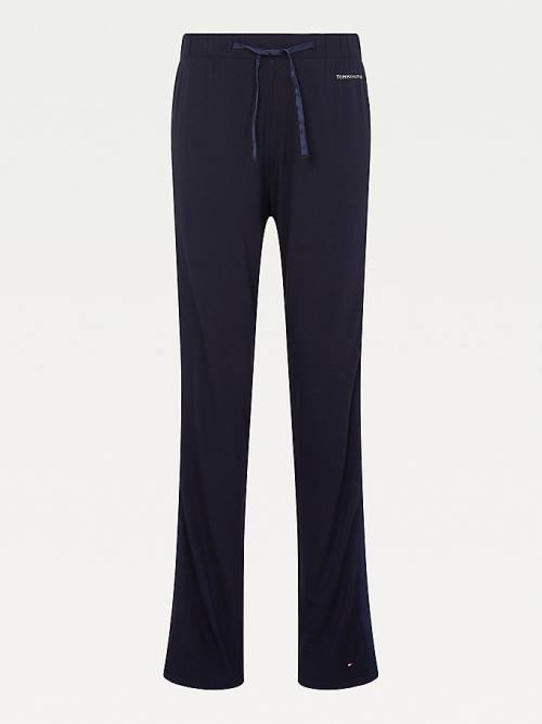 Tommy Hilfiger Lounge Contrast Stripe Stretch Trousers Ženske Pižama Modra | TH036NGU