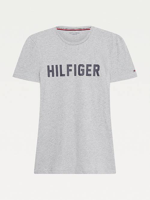 Tommy Hilfiger Lounge Logo Organic Cotton Moški Pižama Siva | TH942UHP