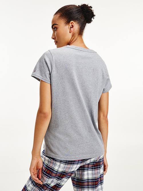 Tommy Hilfiger Lounge Organic Cotton Ženske Majice Siva | TH318RSI