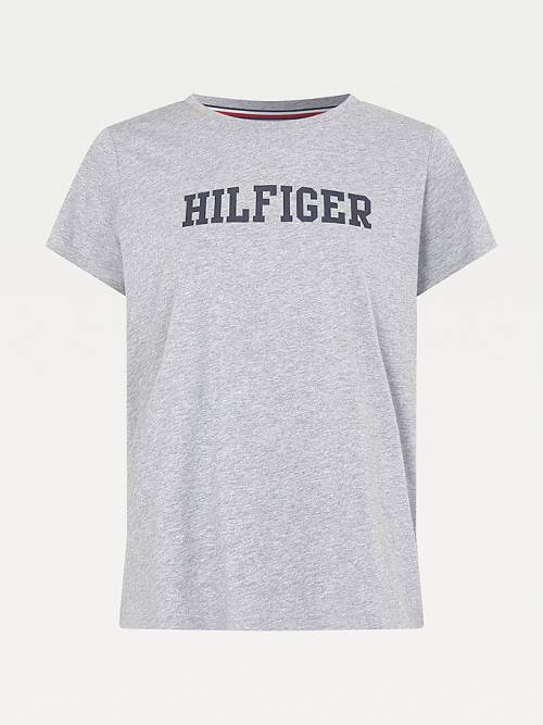 Tommy Hilfiger Lounge Organic Cotton Ženske Majice Siva | TH318RSI