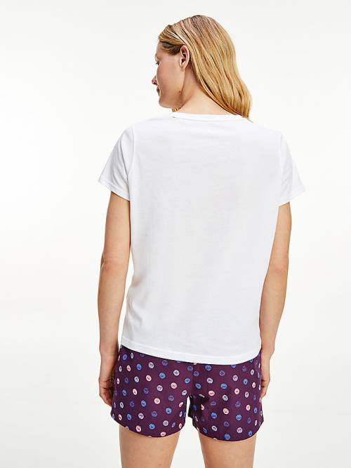 Tommy Hilfiger Lounge Organic Cotton Ženske Majice Bela | TH637AIW