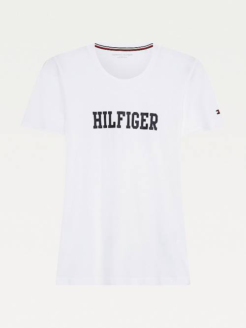 Tommy Hilfiger Lounge Organic Cotton Ženske Majice Bela | TH637AIW