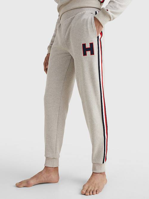 Tommy Hilfiger Lounge Signature Tape Joggers Moški Pižama Bež | TH657AUB