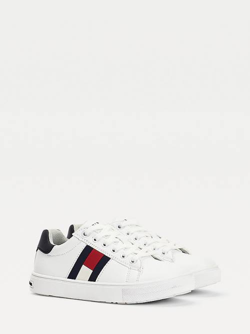 Tommy Hilfiger Low-Top Flag Fantje Superge Bela | TH938WLJ