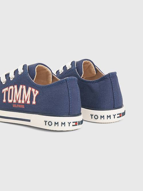 Tommy Hilfiger Low-Top Lace-Up Varsity Dekleta Superge Modra | TH834CUG