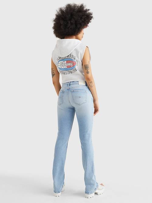 Tommy Hilfiger Maddie Mid Rise Bootcut Faded Ženske Kavbojke Denim | TH762IXR