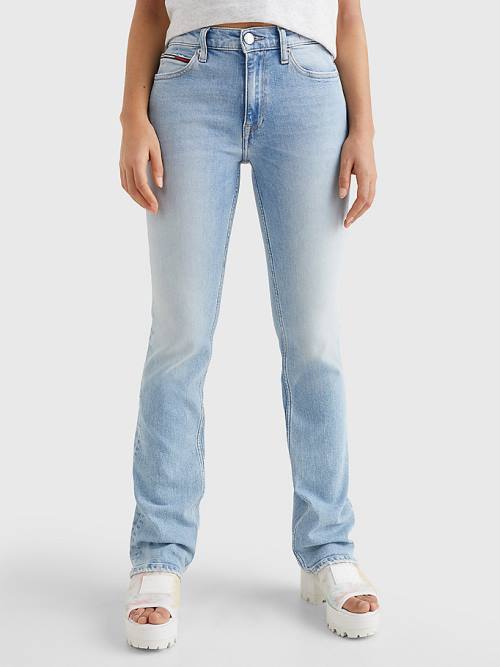 Tommy Hilfiger Maddie Mid Rise Bootcut Faded Ženske Kavbojke Denim | TH762IXR