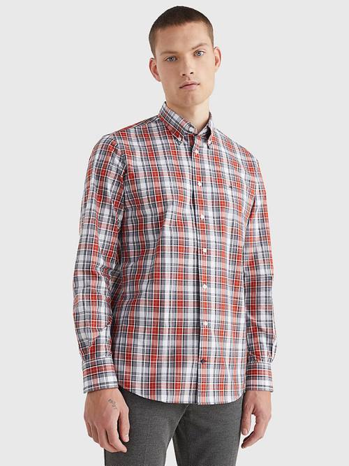 Tommy Hilfiger Madras Check Regular Fit Moški Srajce Rdeča | TH065TAU