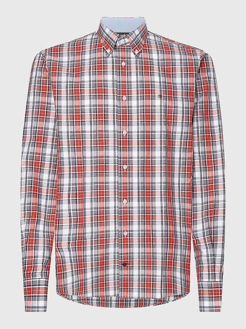 Tommy Hilfiger Madras Check Regular Fit Moški Srajce Rdeča | TH065TAU