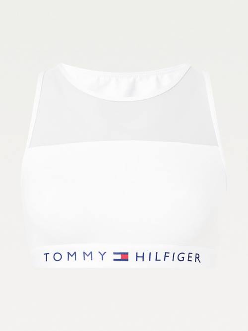 Tommy Hilfiger Mesh Panel Bralette Ženske Spodnje Perilo Bela | TH279USV