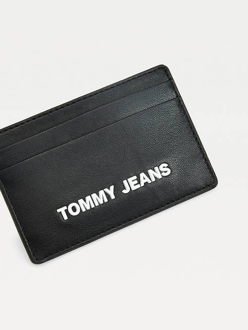 Tommy Hilfiger Metal Logo Card Holder Ženske Denarnice Črna | TH594VUJ