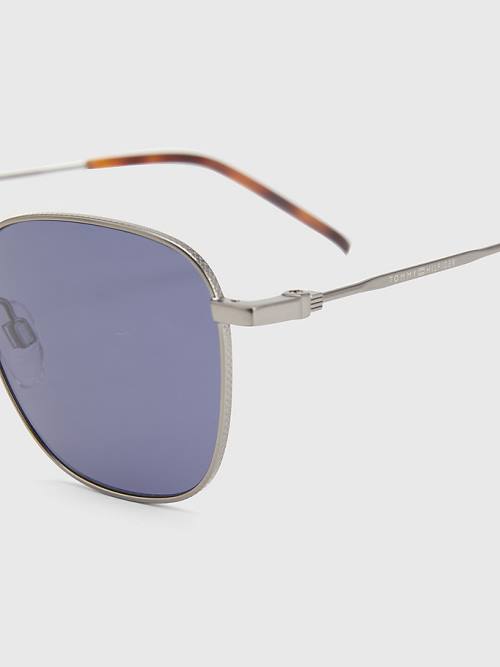 Tommy Hilfiger Metal Rectangular Frame Moški Sončna Očala Siva | TH531XHY