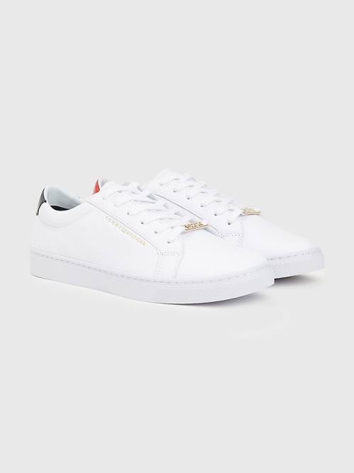 Tommy Hilfiger Metallic Back Lace-Up Ženske Superge Rdeča | TH493TGX