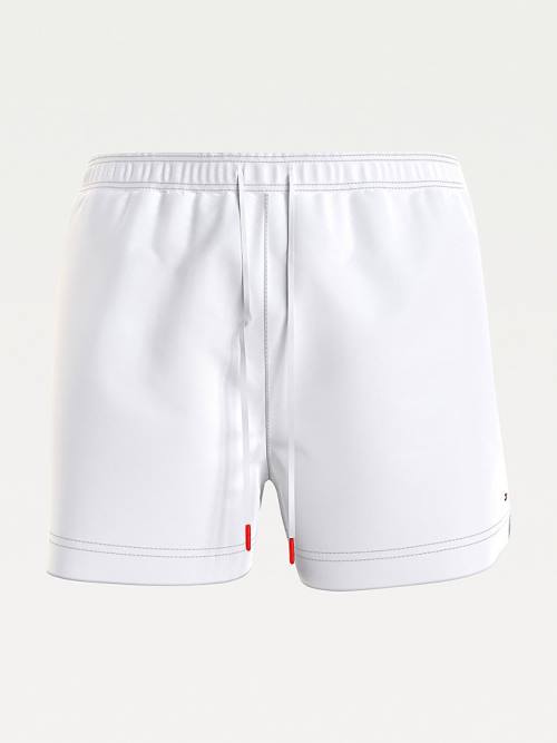 Tommy Hilfiger Mid Length Drawstring Shorts Moški Kopalke Bela | TH792VAS