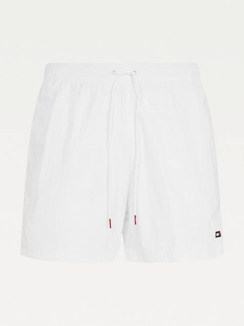 Tommy Hilfiger Mid Length Drawstring Shorts Moški Kopalke Bela | TH792VAS