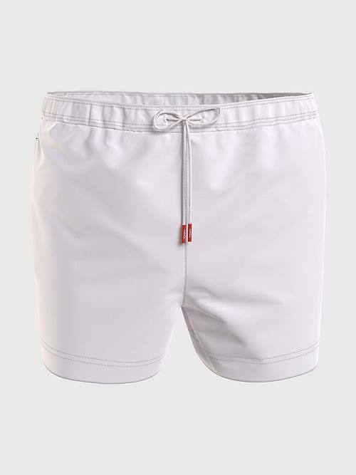 Tommy Hilfiger Mid Length Drawstring Shorts Moški Kopalke Bela | TH792VAS