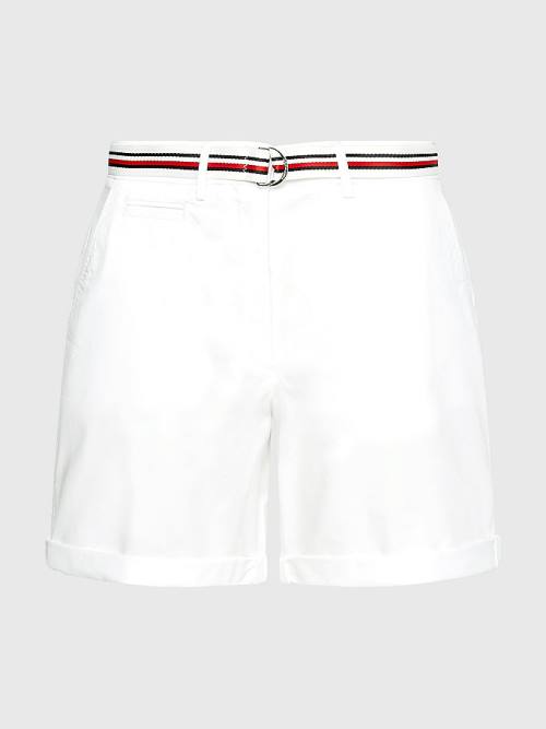 Tommy Hilfiger Mid Rise Chino Ženske Kratke Hlače Bela | TH205CRT