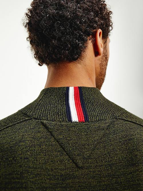 Tommy Hilfiger Mock Turtleneck Relaxed Fit Jumper Moški Puloverji Rjav | TH865NMV