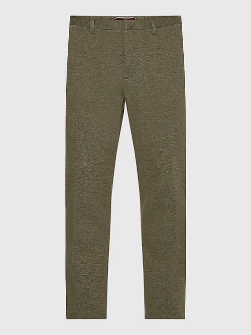 Tommy Hilfiger Modern Bleecker Pique Jersey Slim Chinos Moški Hlače Kaki | TH396AYU