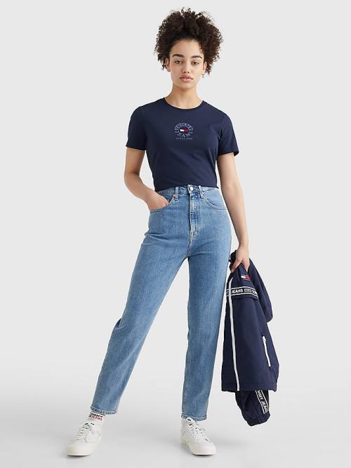 Tommy Hilfiger Mom Ultra High Rise Tapered Ženske Kavbojke Denim | TH415VXH