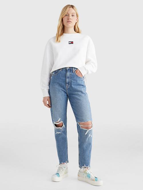 Tommy Hilfiger Mom Ultra High Rise Tapered Hemp Ženske Kavbojke Denim | TH609JNK